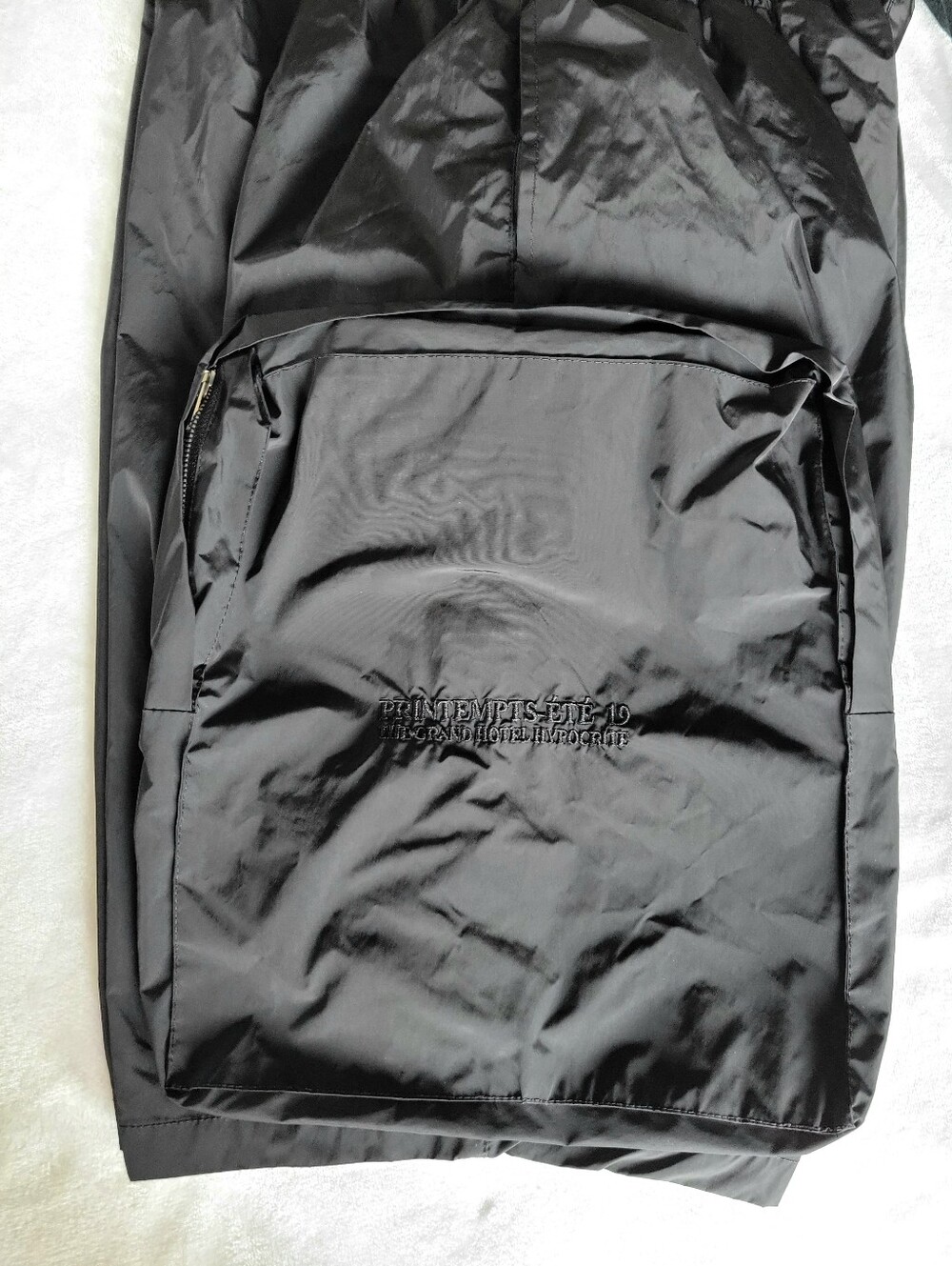 HYPOCRITE Japan Printemps Ete 19 Grand Hotel Nylon Streetwear Cargo Shorts Black